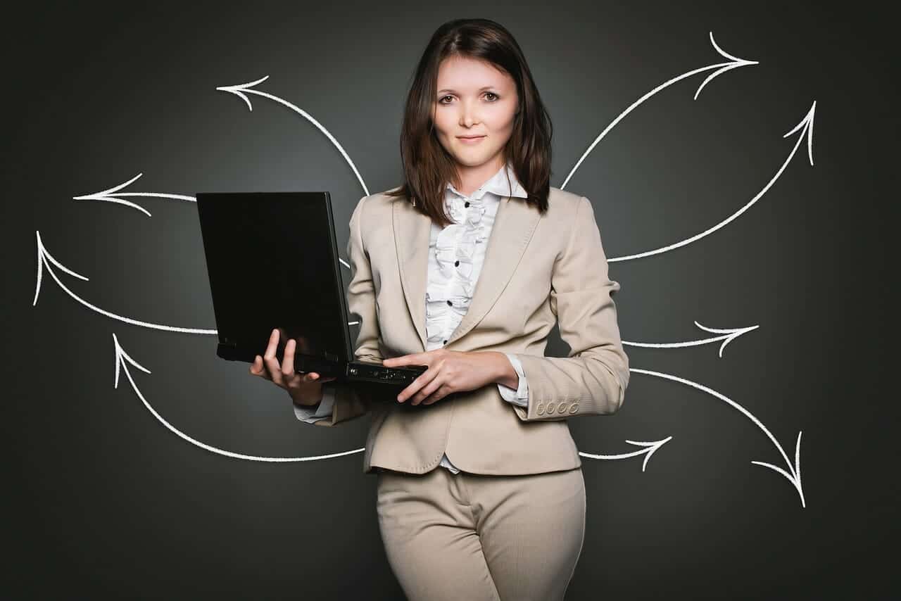 Business Woman with laptop